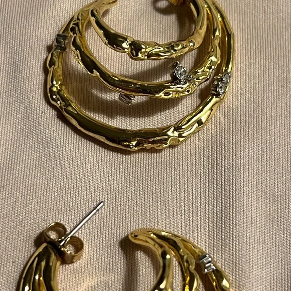 Elegant Gold Plated Hoop Earrings